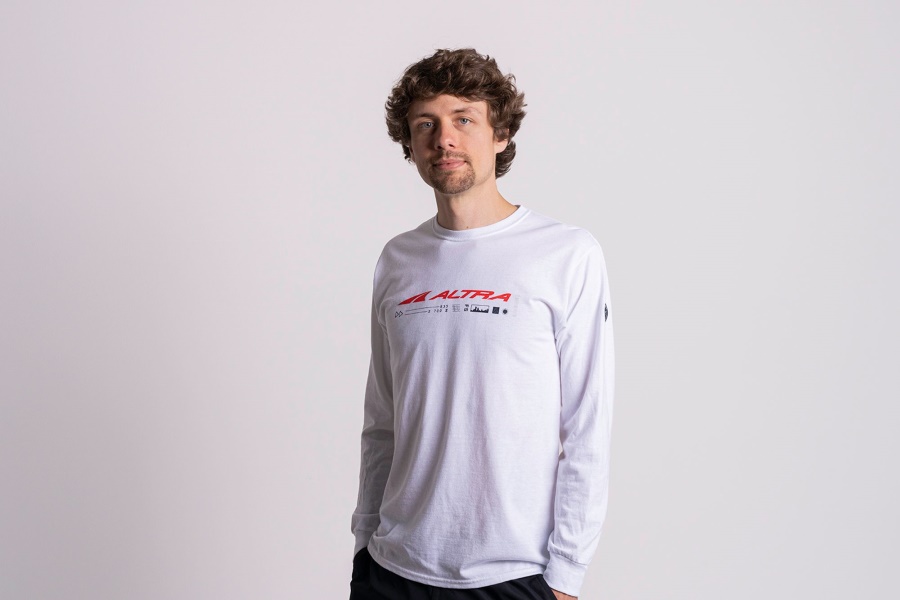 Altra MEN CLASSIC LONG SLEEVE WHITE-RED