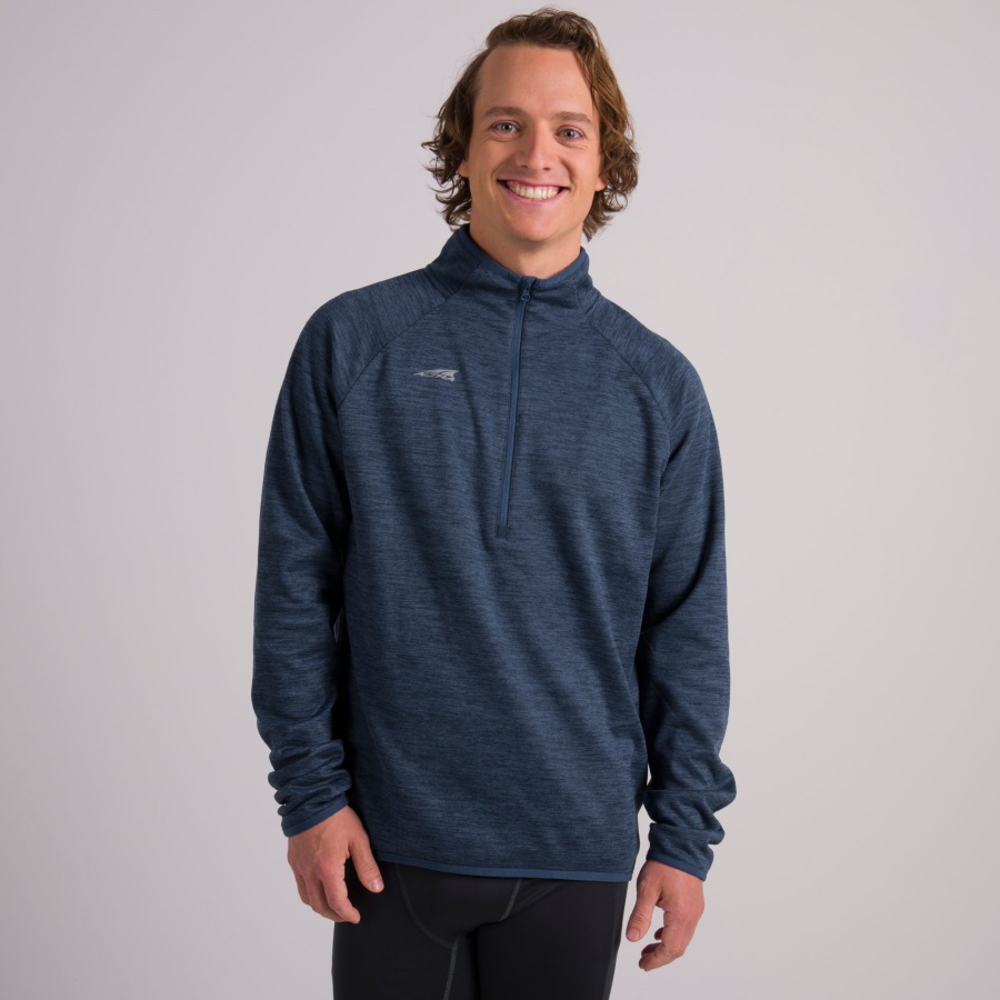 Altra MEN CORE 1/2 ZIP PULLOVER Moonlit Ocean Blue