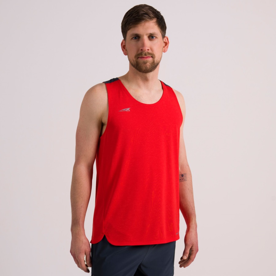 Altra MEN VANISH TANK TOP Fiery Red Heather