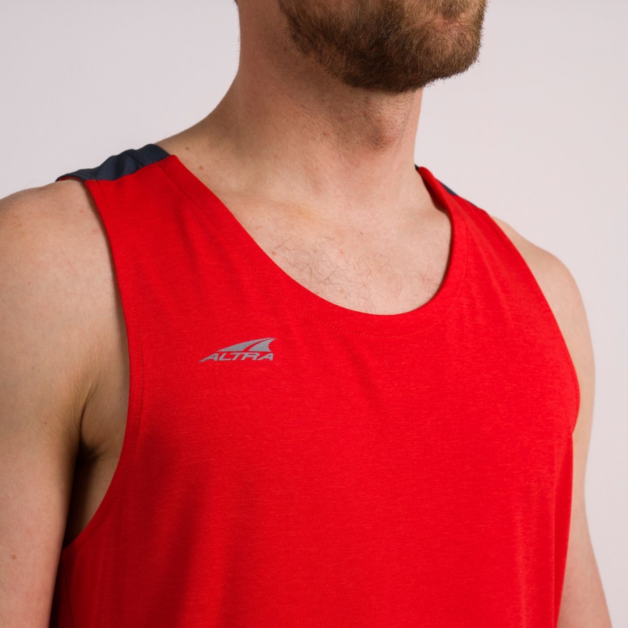 Altra MEN VANISH TANK TOP Fiery Red Heather
