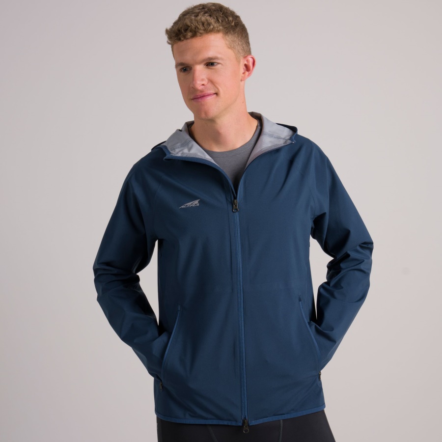 Altra MEN WATERPROOF RUN JACKET Moonlit Ocean Blue