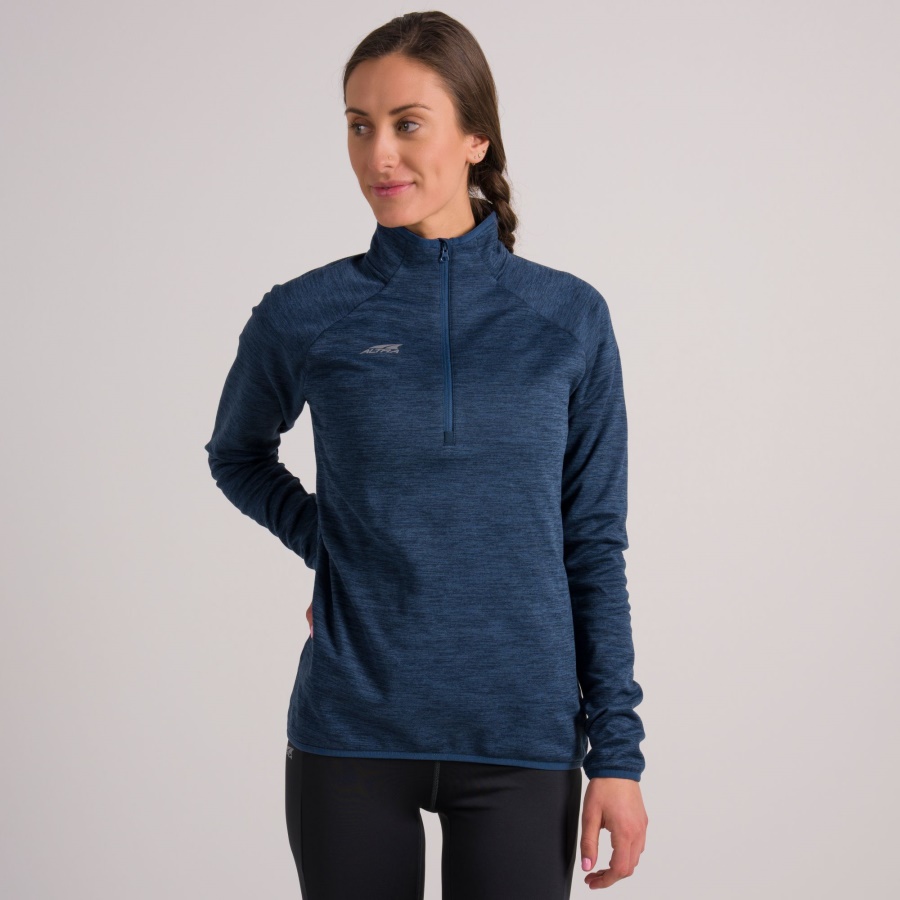 Altra WOMEN CORE 1/2 ZIP PULLOVER Moonlit Ocean Heather