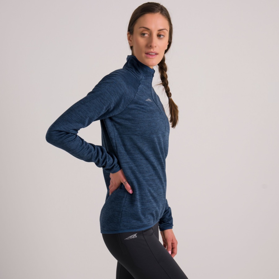 Altra WOMEN CORE 1/2 ZIP PULLOVER Moonlit Ocean Heather