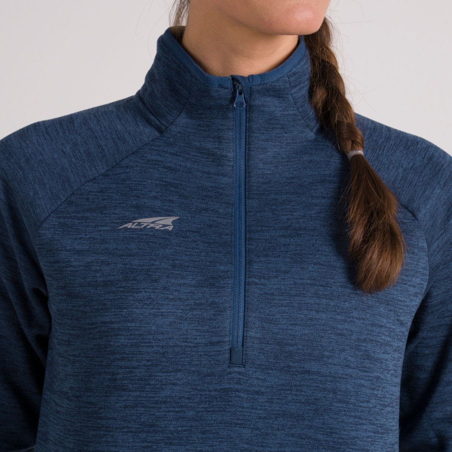 Altra WOMEN CORE 1/2 ZIP PULLOVER Moonlit Ocean Heather