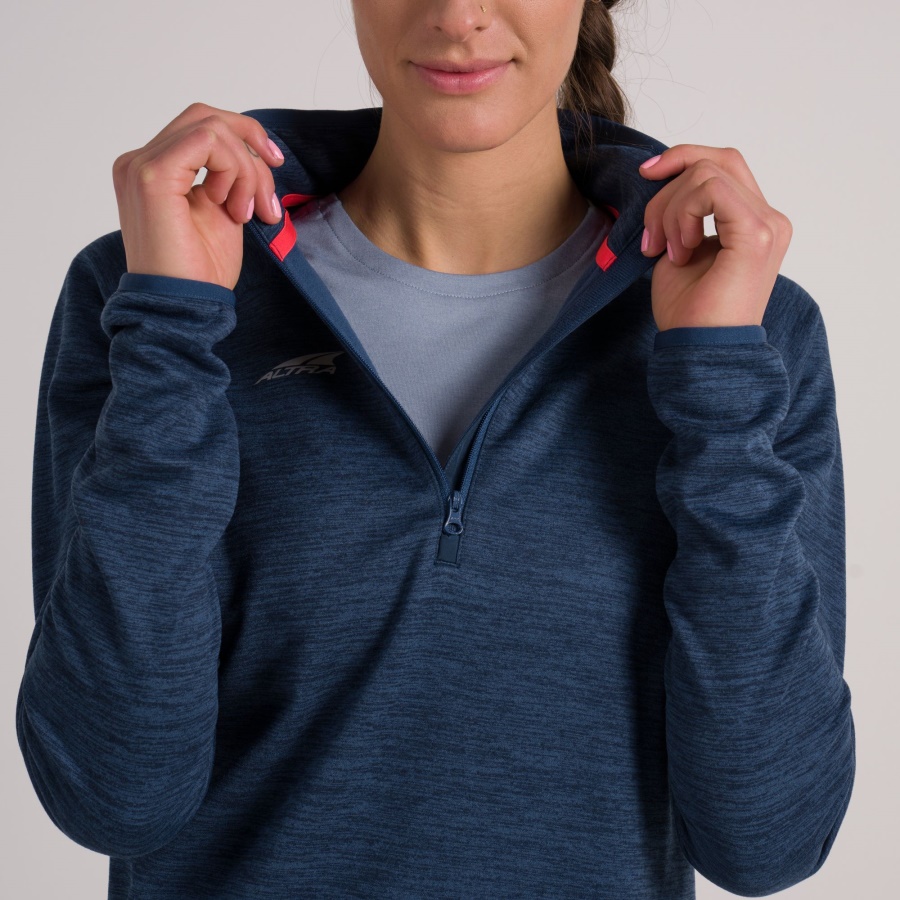 Altra WOMEN CORE 1/2 ZIP PULLOVER Moonlit Ocean Heather