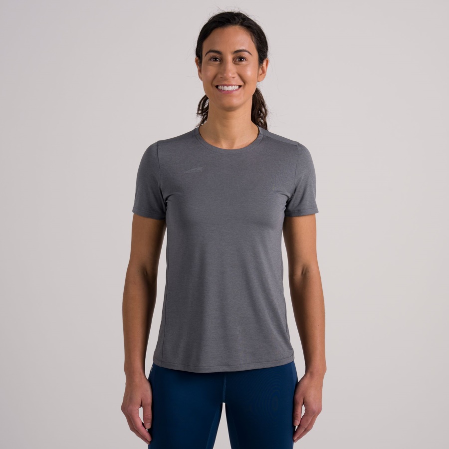 Altra WOMEN CORE SHORT SLEEVE TEE Pewter Heather