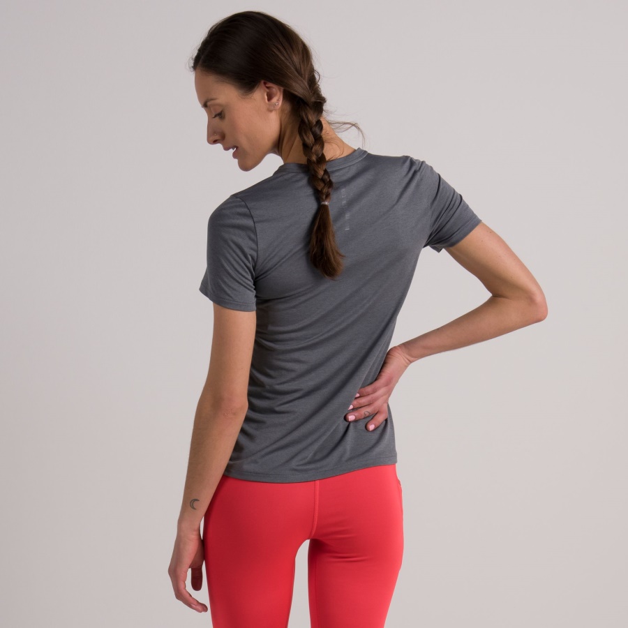 Altra WOMEN CORE SHORT SLEEVE TEE Pewter Heather